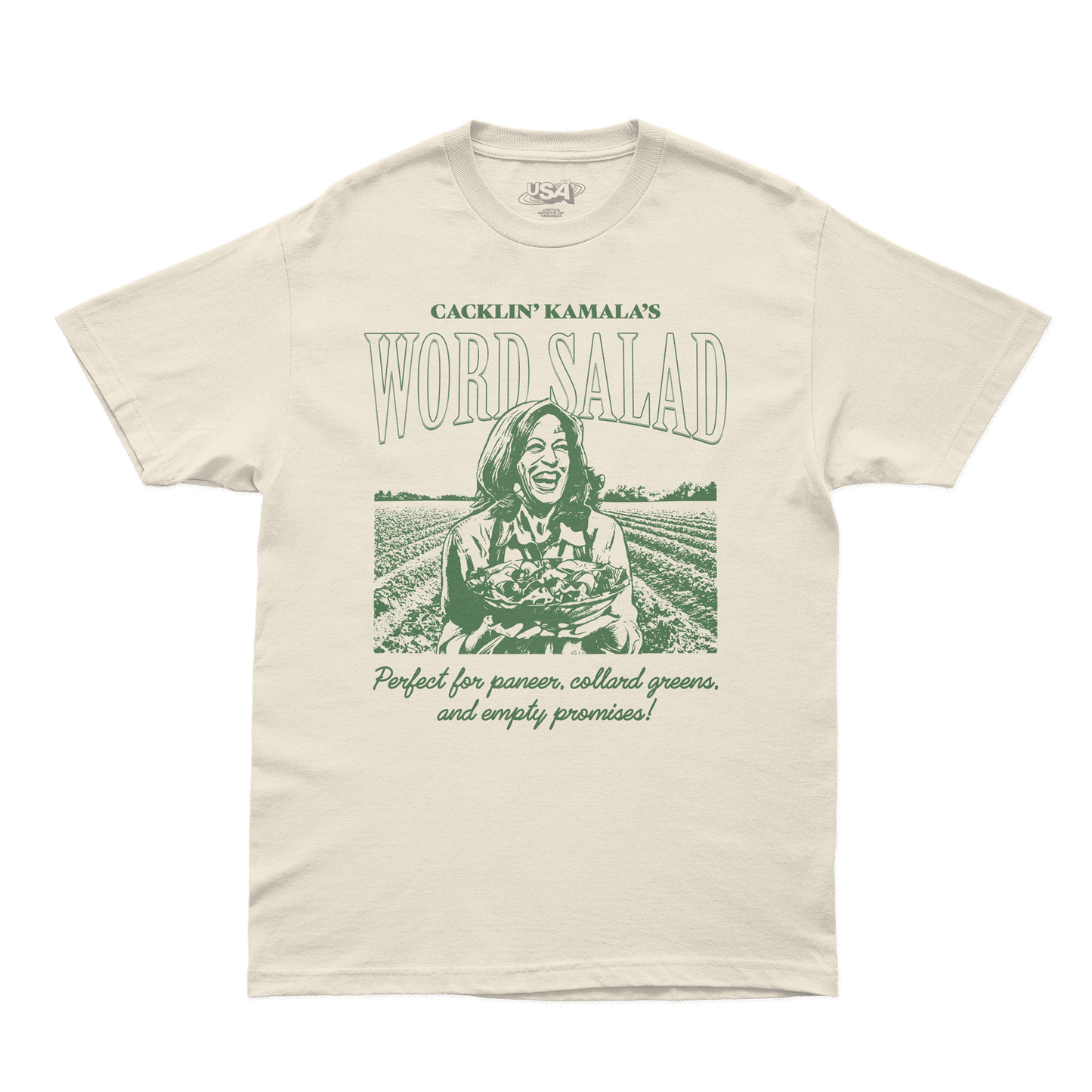 Cacklin' Kamala's Word Salad Shirt - Faded Cream