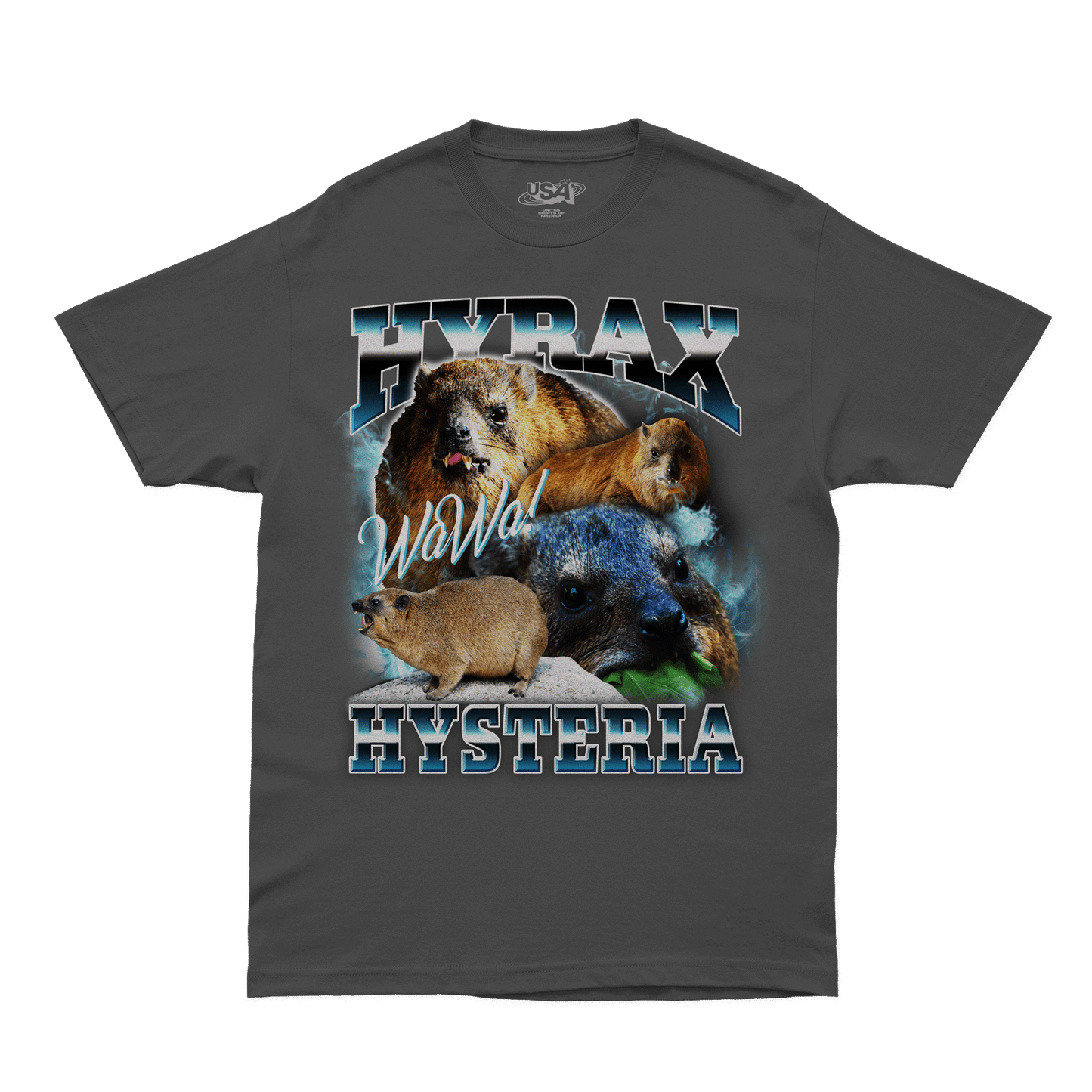 Hyrax Hysteria Bootleg Shirt - Faded Black