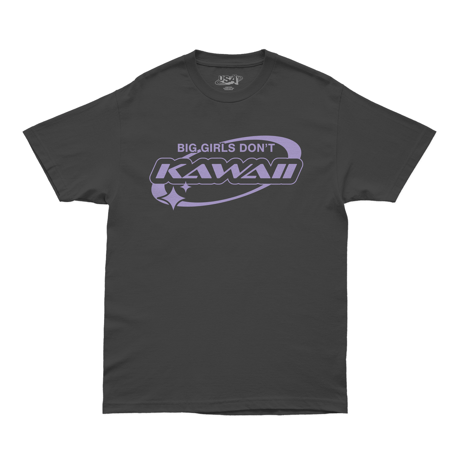 Big Girls Don't Kawaii Shirt - Faded Black